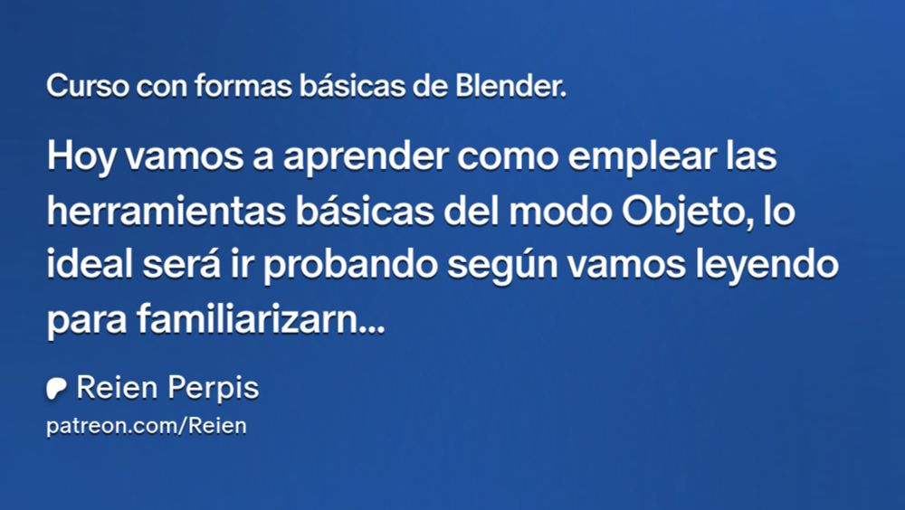 Curso con formas básicas de Blender.  | Reien Perpis