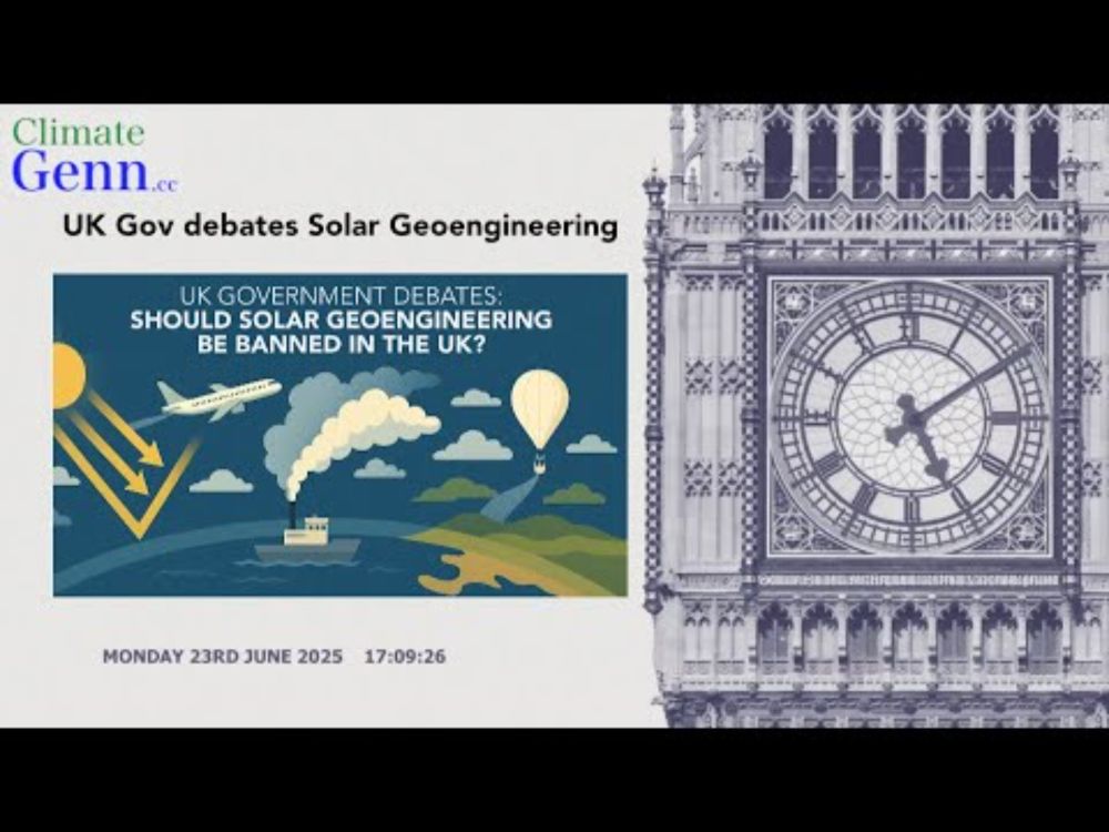 UK Gov. Debate Solar Radiation Modification geoengineering