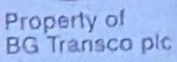 Photo taken of a Gas meter which says "Property of BG Transco plc"