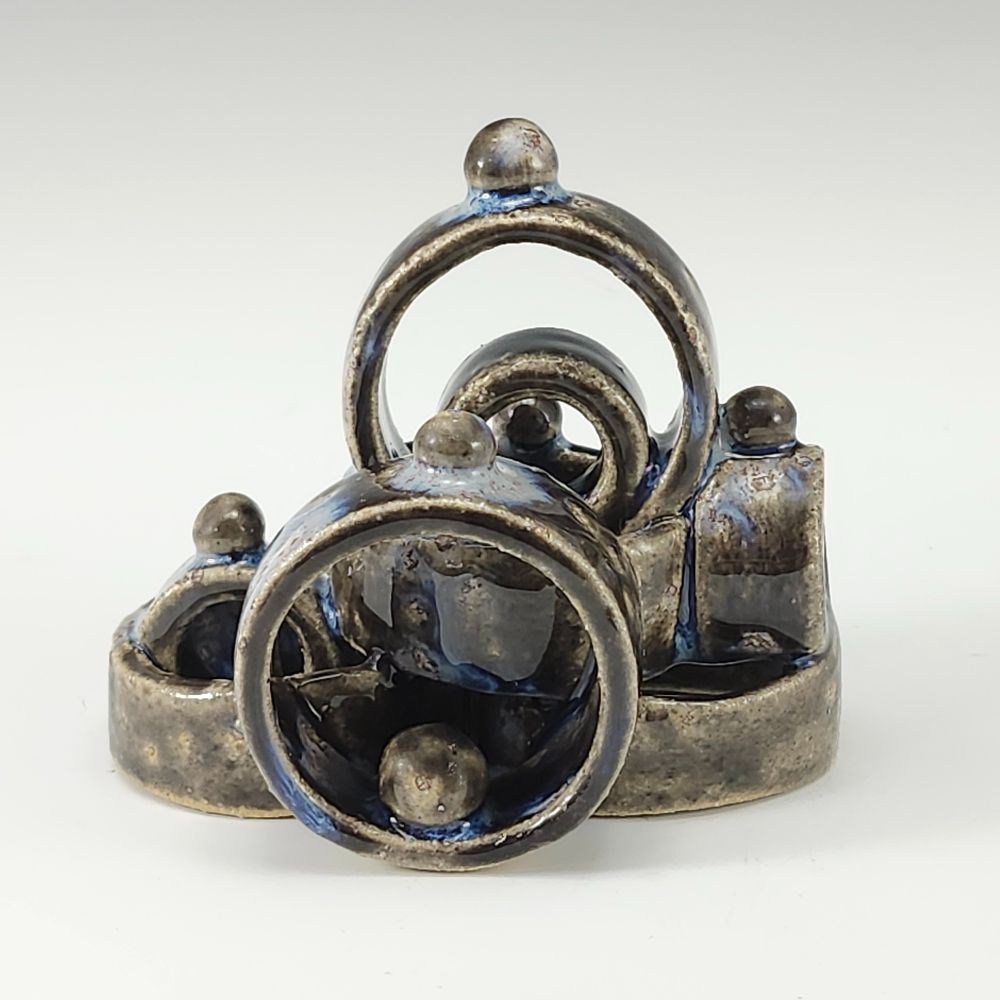 Abstract circle & ball sculpture.