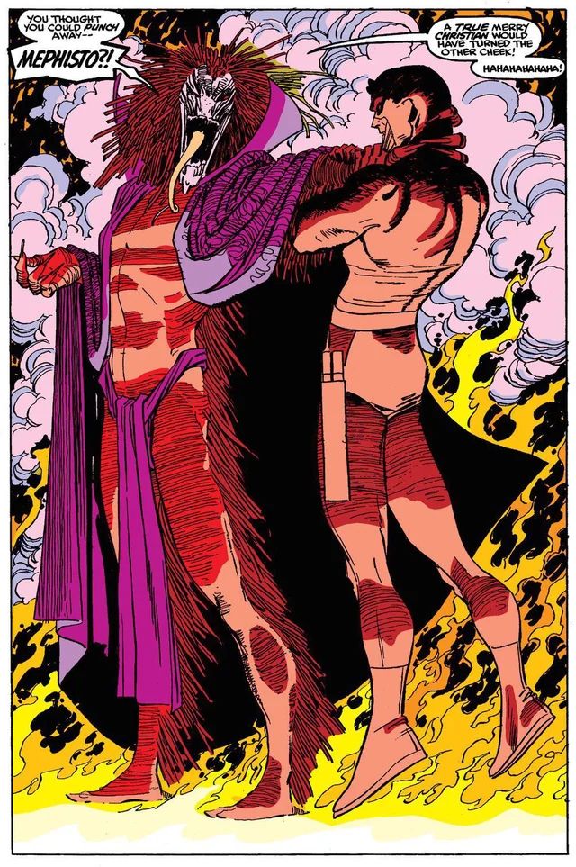 Daredevil and Mephisto by John Romita Jr. 