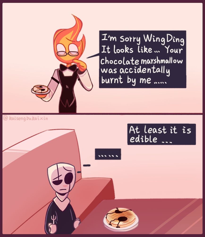 The marshmallows are burnt