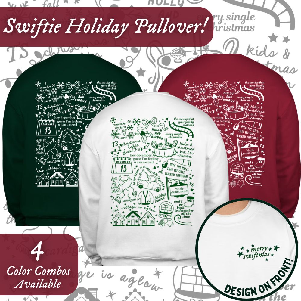Swiftie Holiday Pullover Designs from Etsy Store SJGCreatively
