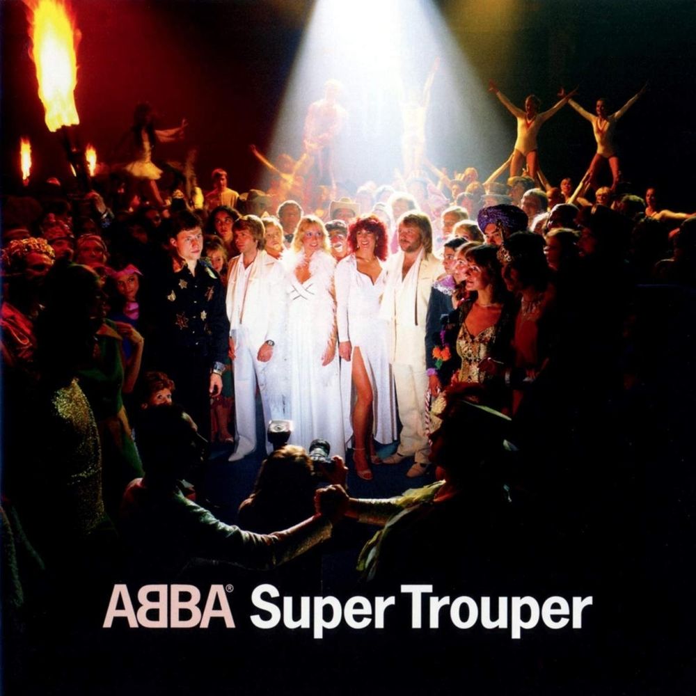 The cover of ABBA's Super Trouper album.