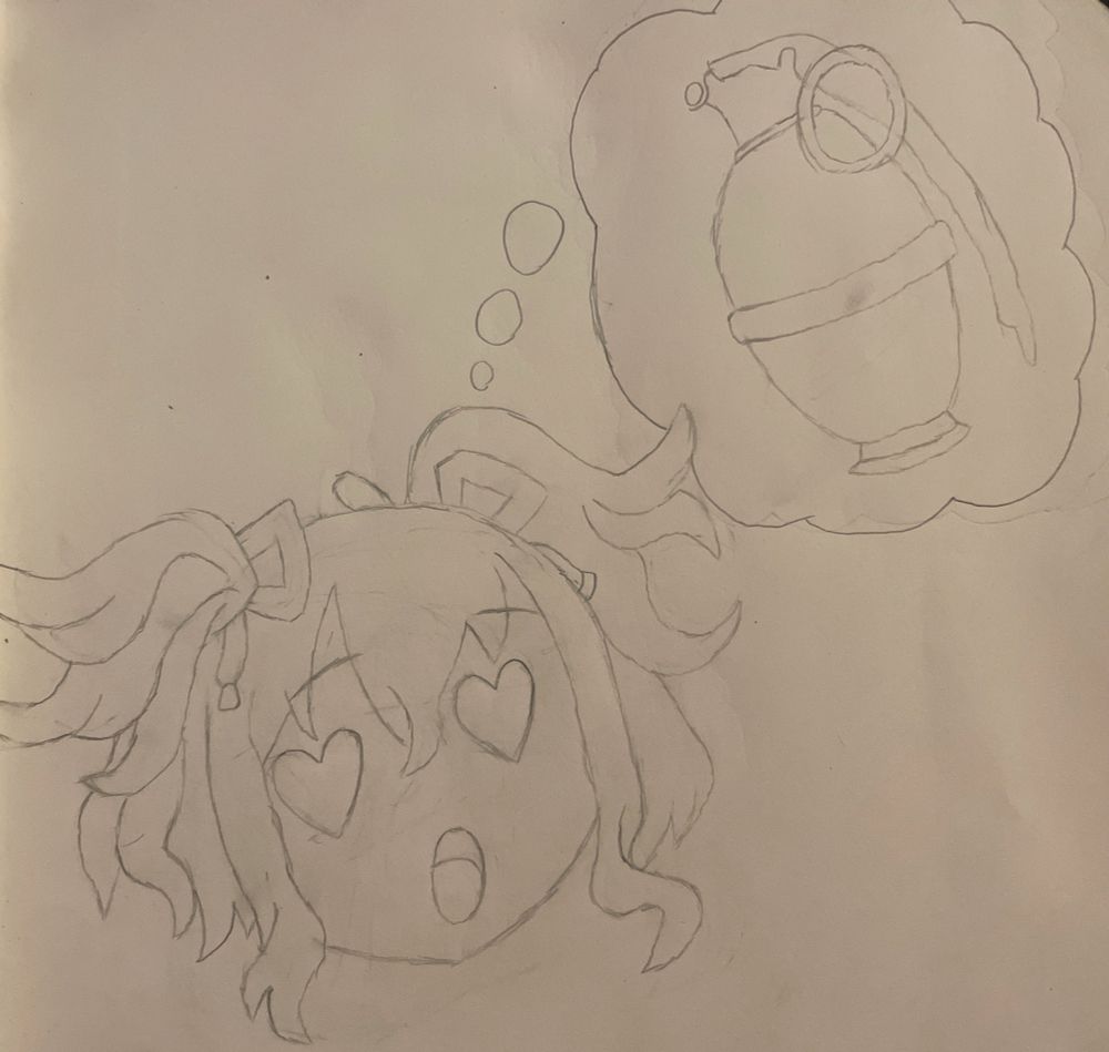 A pencil drawing of Ceefore from Disgaea 7