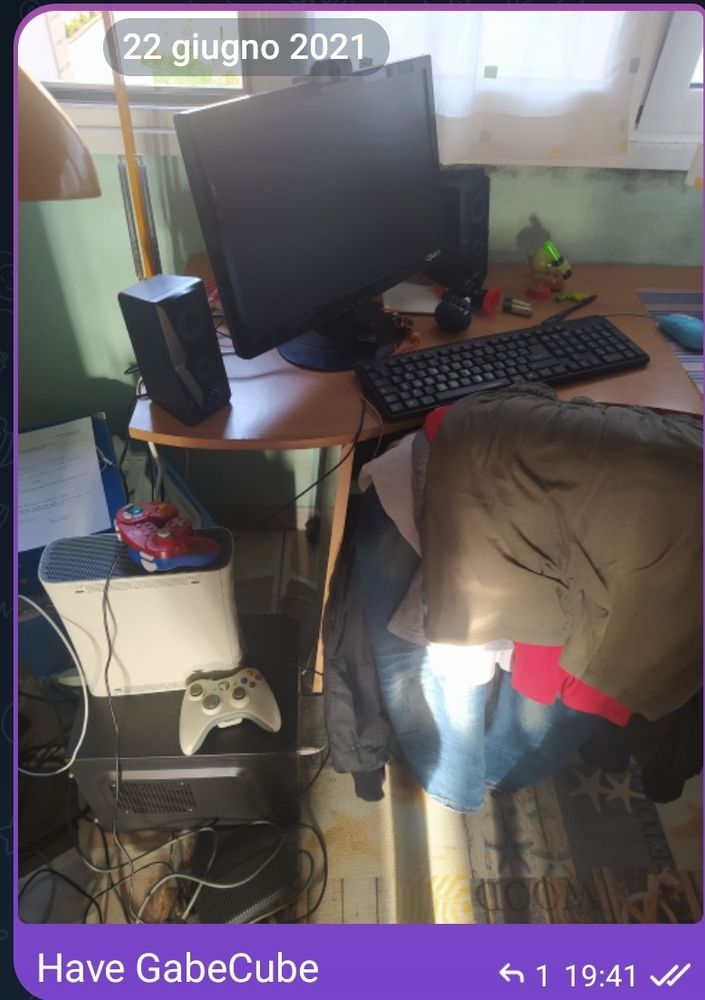 A 2021 pic of my old setup, showing a cube PC I called Gabecube