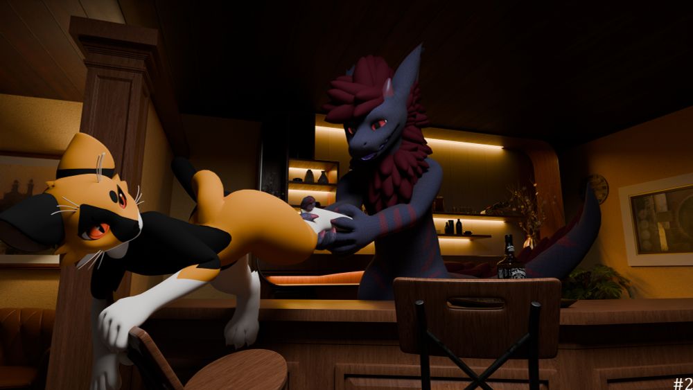 Dev now grabbing his paws and effortlessly lifting him up