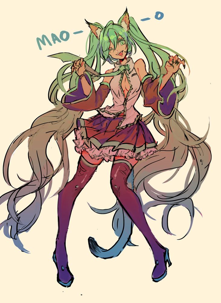 hatsune miku catgirl