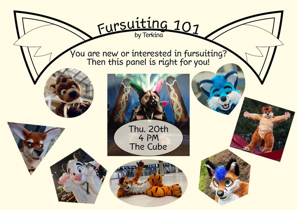 8 Fursuiter for the panel at Nordic FuzzCon.