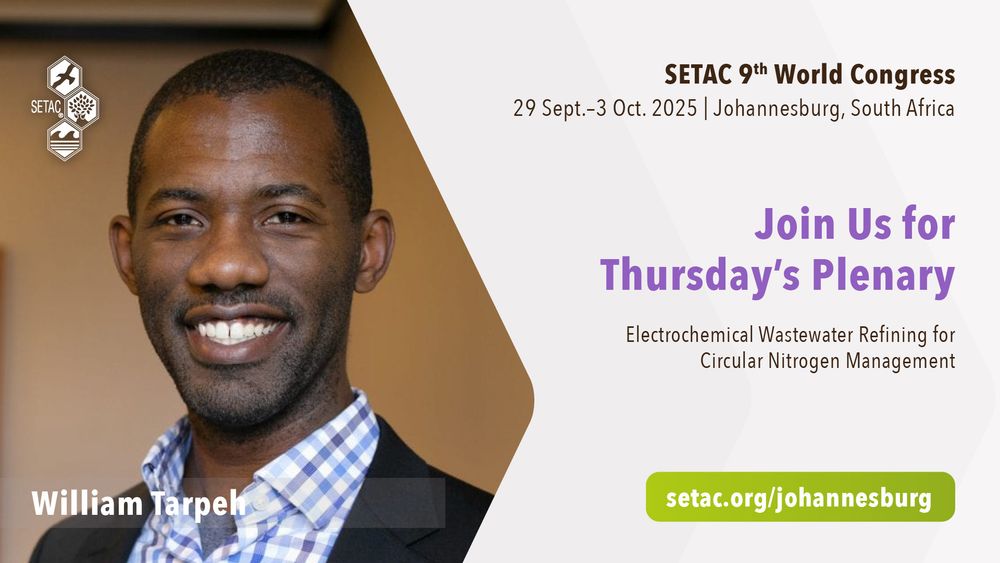 Slide with photo of William Tarpeh and info to learn more at setac.org/johannesburg about his talk