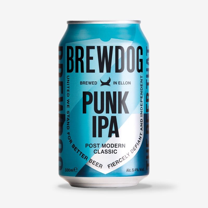 A can of Brewdog Punk IPA.