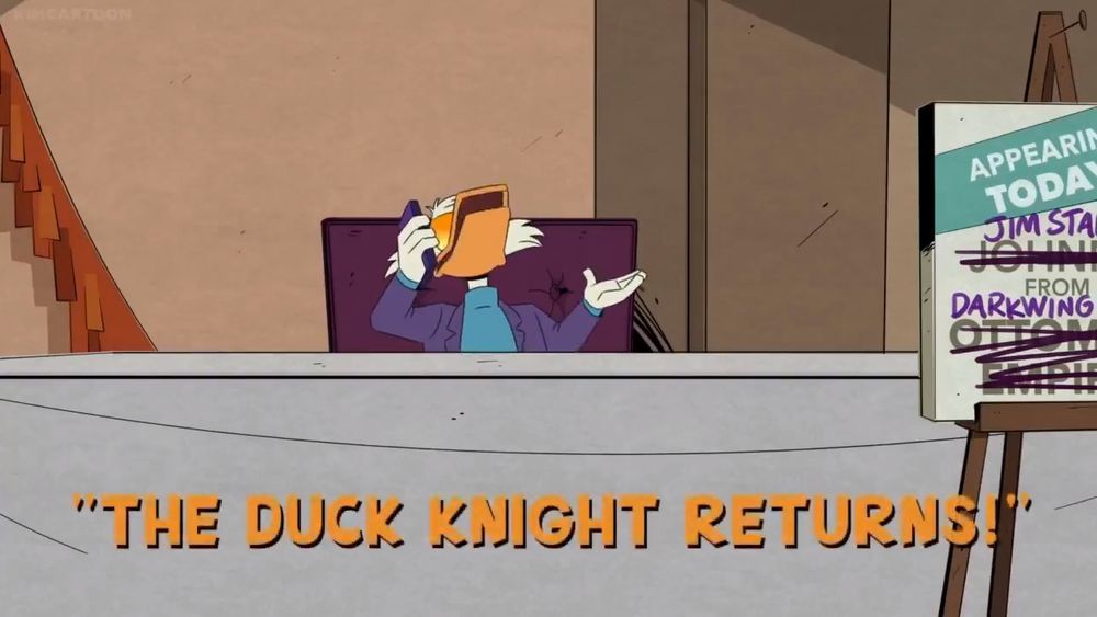 "The Duck Knight Returns!" episode title shot from (new) Ducktales