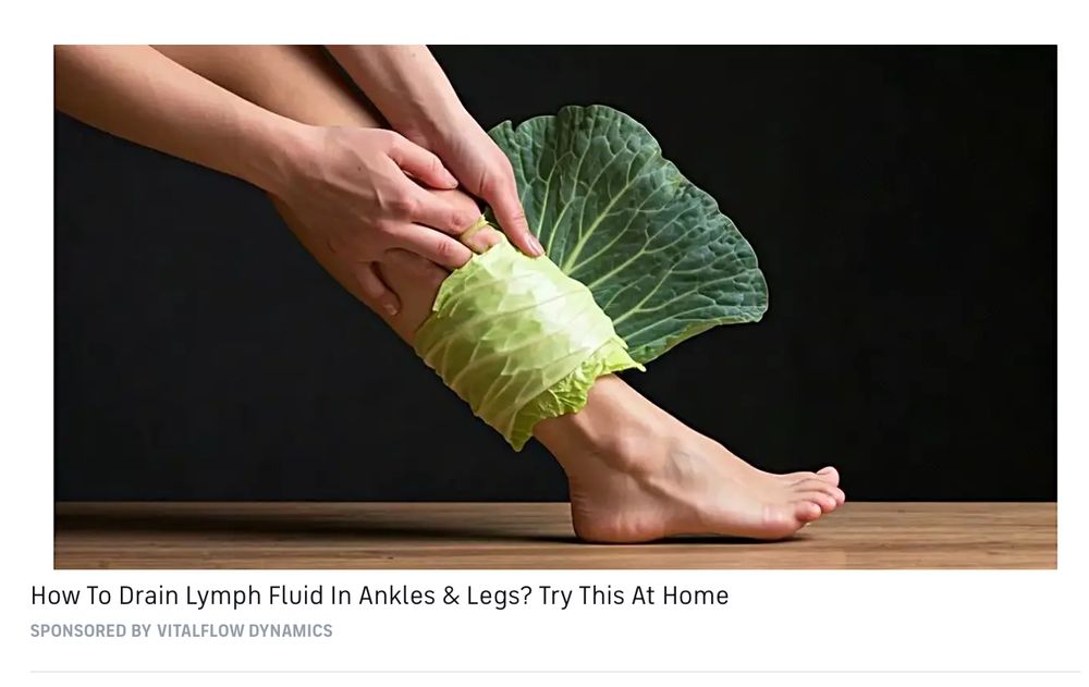 an AI-generated ad for a home remedy for swollen ankles