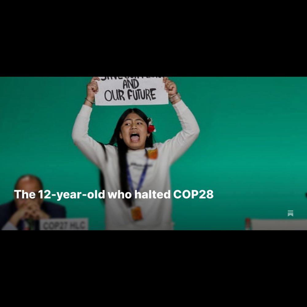 The 12-year-old who halted COP28