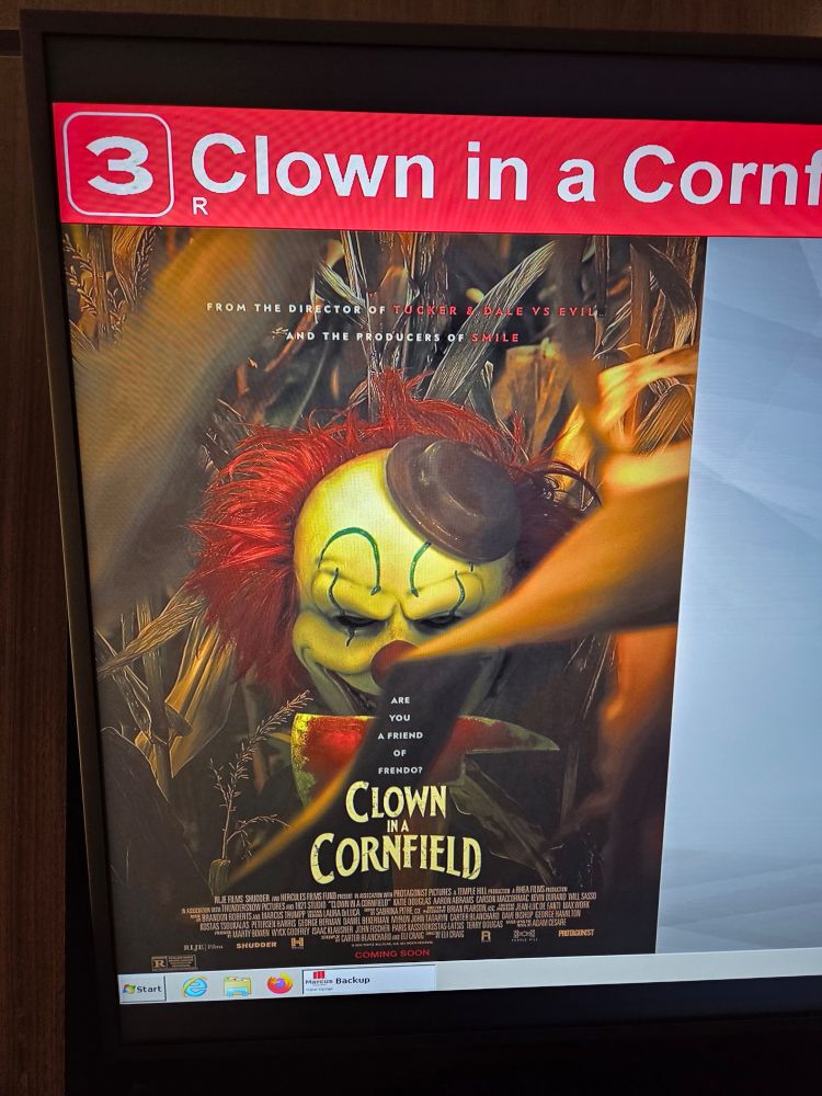 Clown in a Cornfield poster