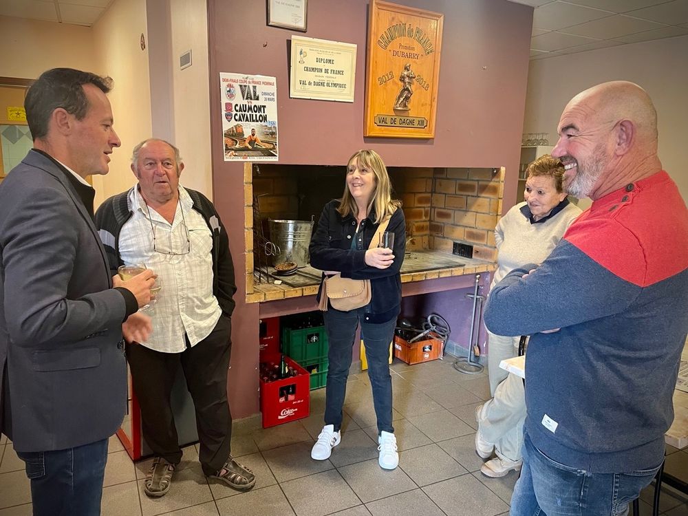 Rencontre avec Martine Escanuela, Maire de Serviès-en-Val, et son équipe, au Restaurant "La table de Serviès"