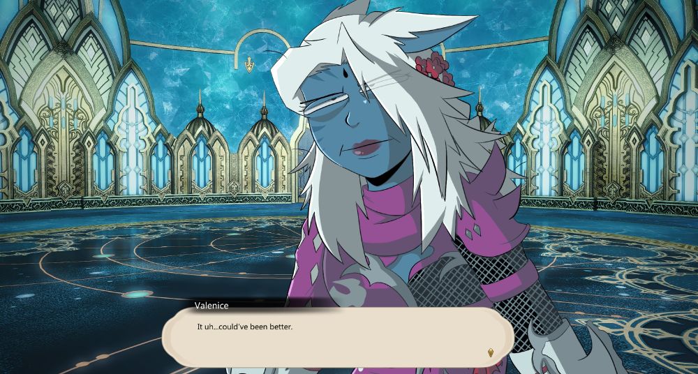 Val: [Looking completely wrecked and tired] It uh...could've been better.