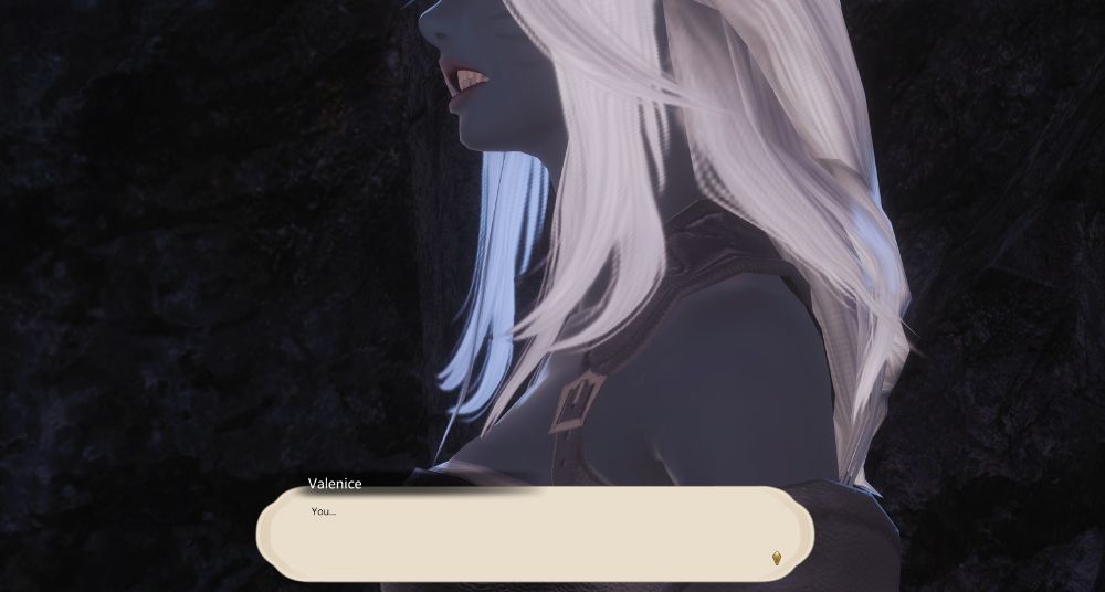 She clenches her teeth in anger
Val: You...
