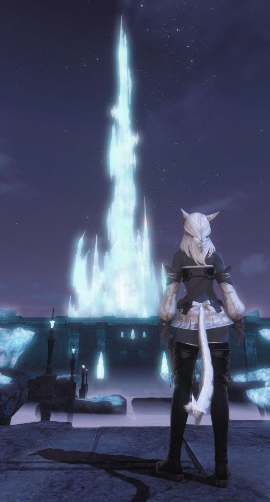 Valenice stares off at the Crystal Tower