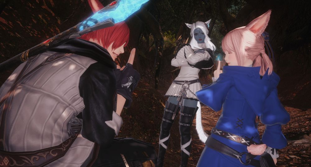 Nova and G'raha being playful "Don't tell your mother. It's our secret".
