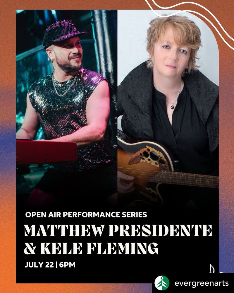 A photo of Matthew Presidente and Kele Fleming to promote their concert tomorrow. 