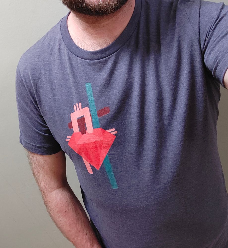 Me wearing a Ruby t-shirt