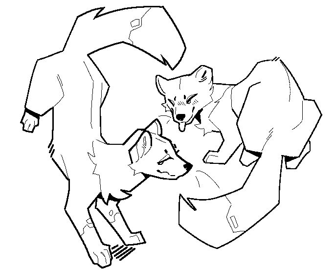 2 marts jumping, perhaps playing together, tails flowing in a display of camaraderie or maybe even companionship