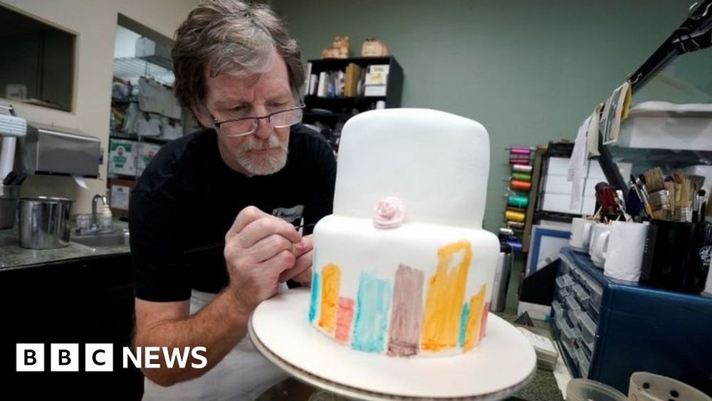 The ruling says a civil rights body showed "impermissible hostility" to a baker's religious beliefs.