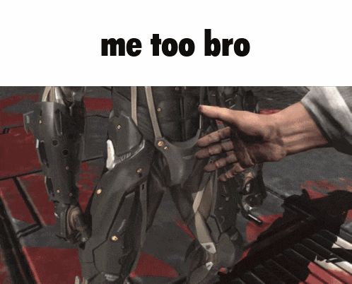 a picture of a robot with the words me too bro