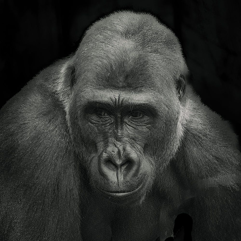 Portrait of a Western Lowland Gorilla.