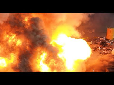MASSIVE MONTANA EXPLOSION CAPTURED BY DRONE!! - Sidney, Montana 6/25/25