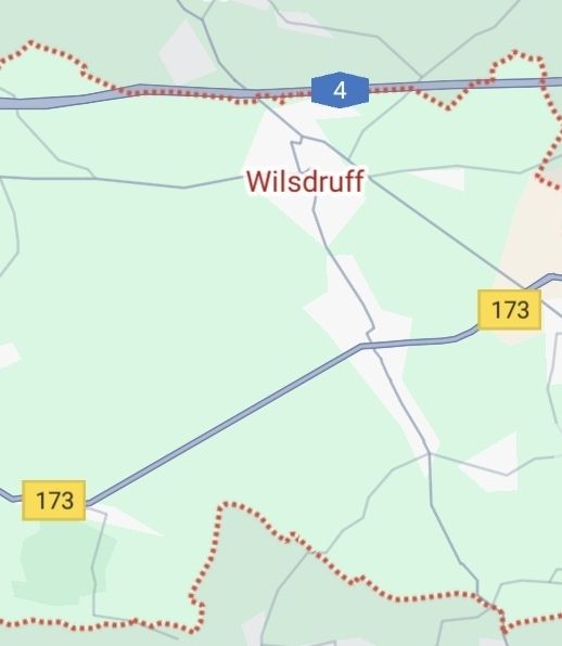 google maps screenshot: gehighlightet is der ort wilsdruff