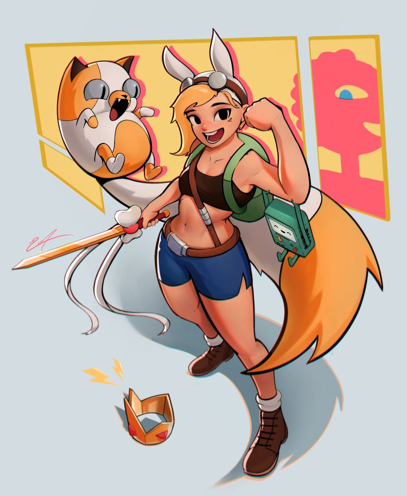 Fan art of Fionna and Cake