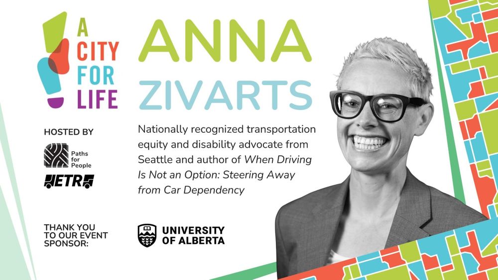 Our wildly successful City for Life event series is back!  Join us for an engaging conversation with Anna Zivarts, a nationally recognized leader in transportation equity and accessibility from Seattl...