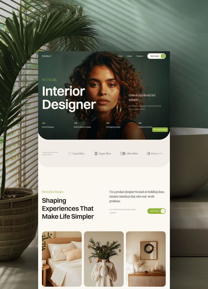 Framer portfolio template