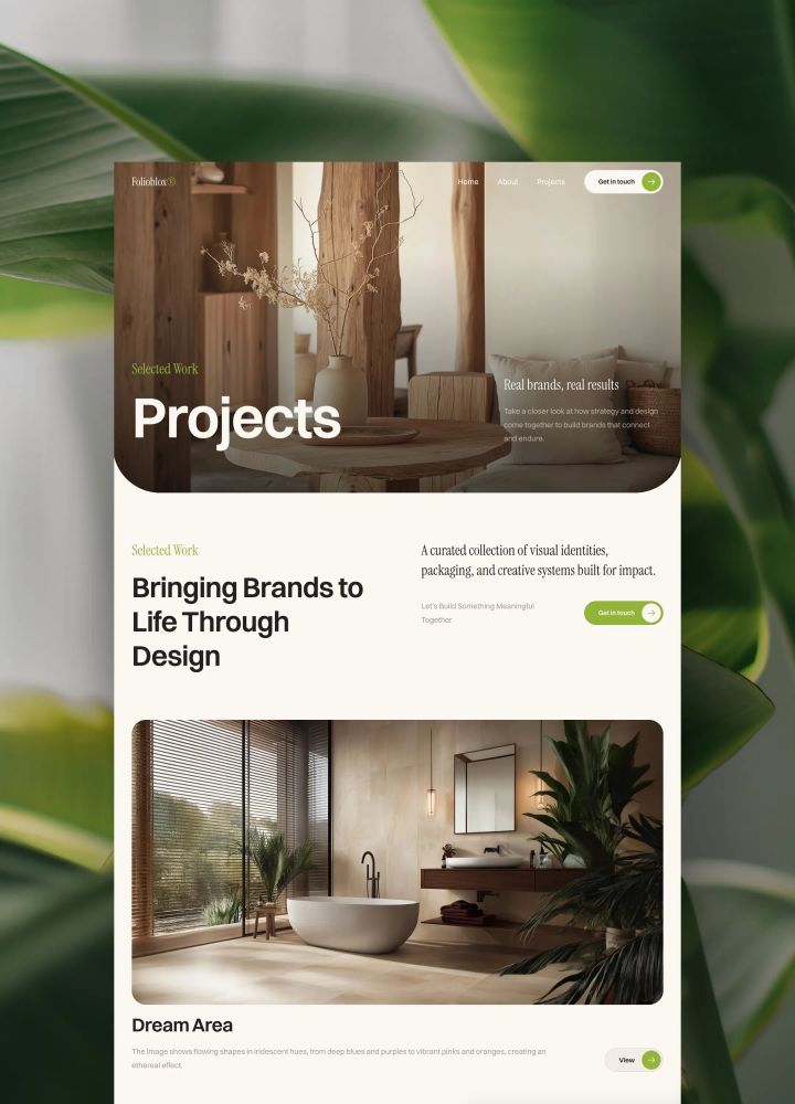 Framer website template