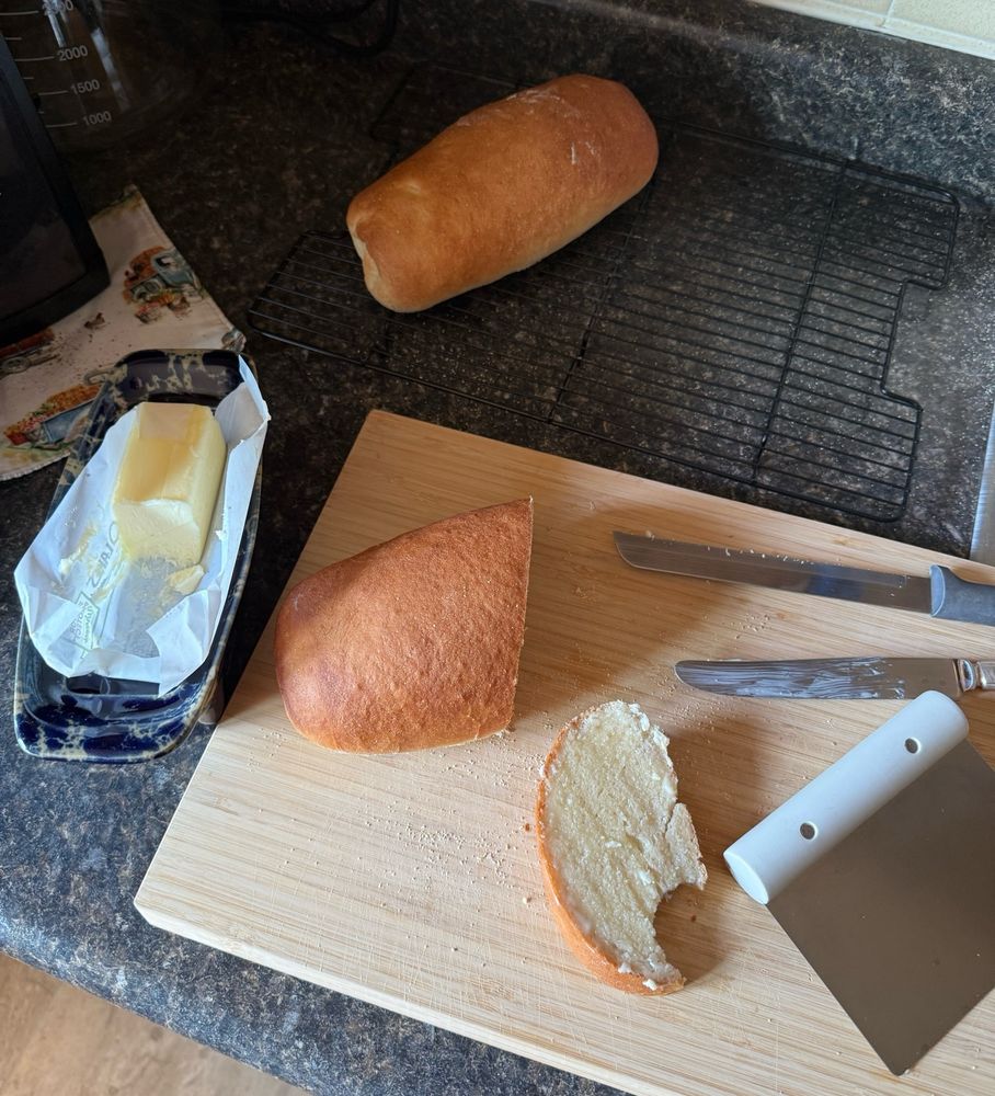 homemade bread with butter