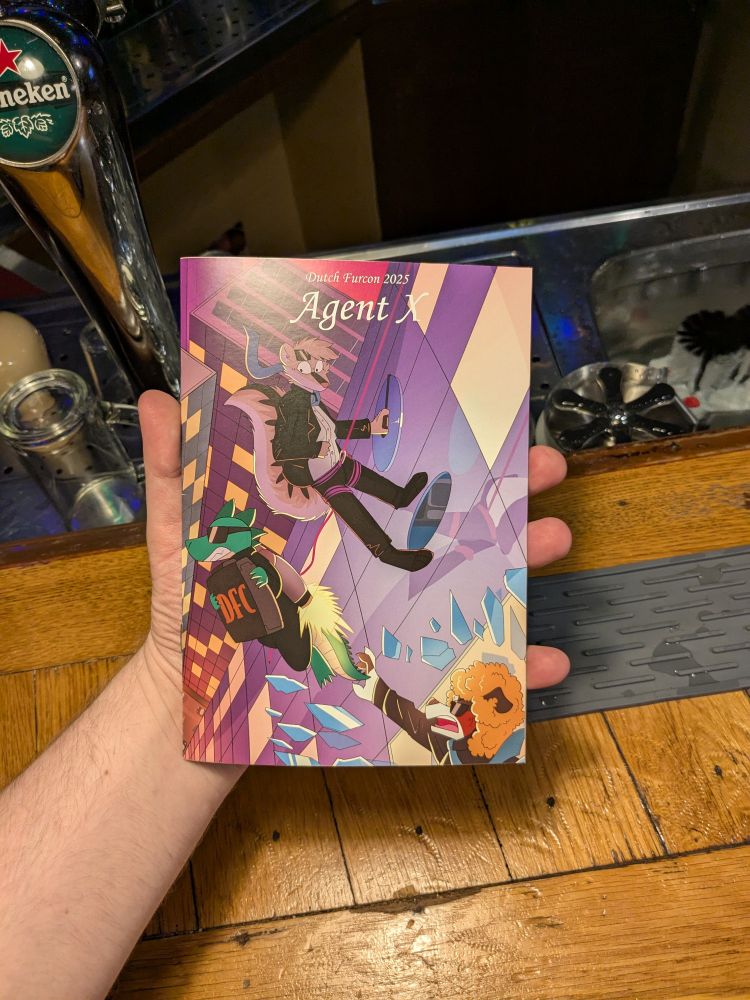 Front cover of the 2025 Dutch Fur Con (Agent X)