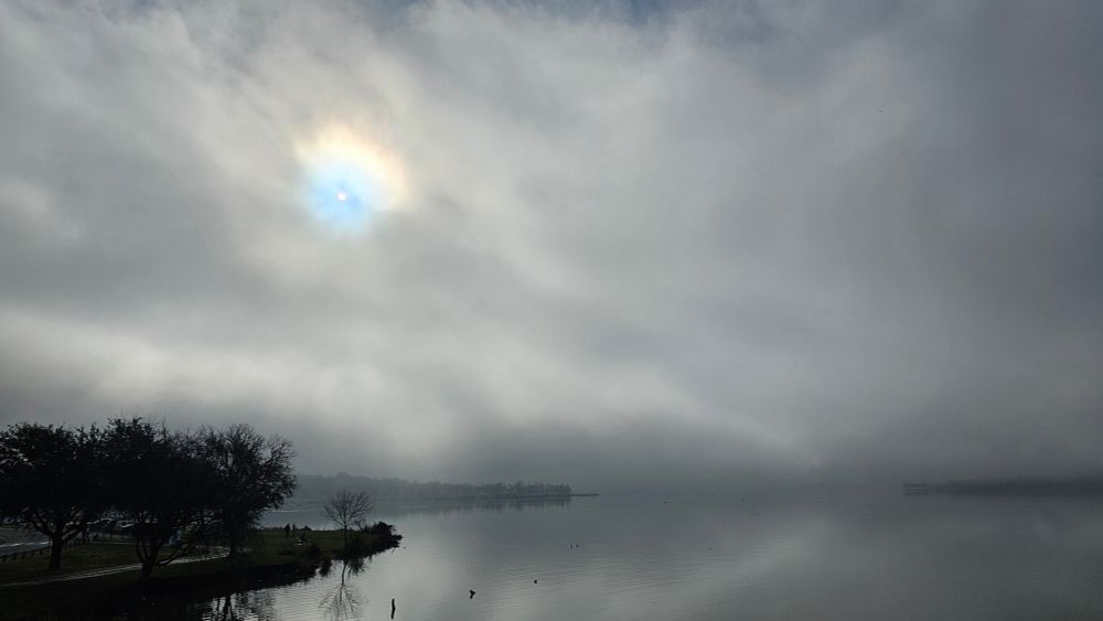 Foggy morning over the lake