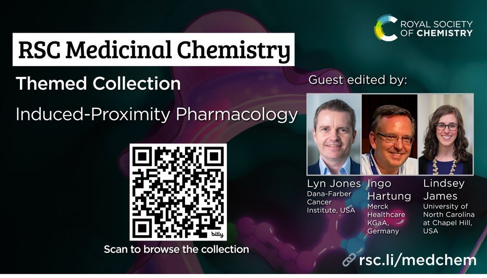 RSC Medicinal Chemistry promotional graphic for the Induced-Proximity Pharmacology collection, with QR code.