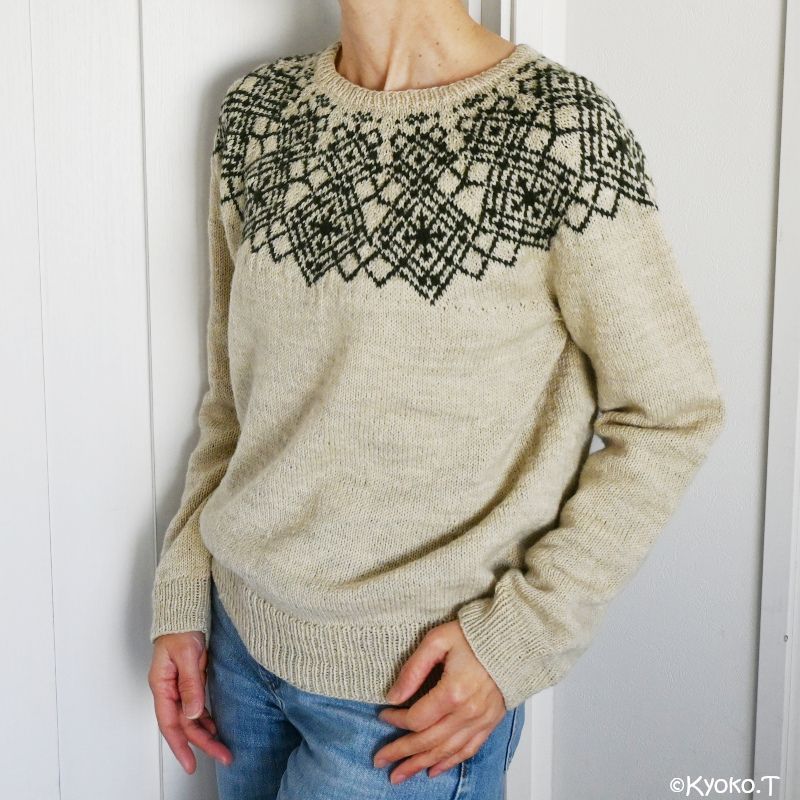 A stranded colorwork sweater