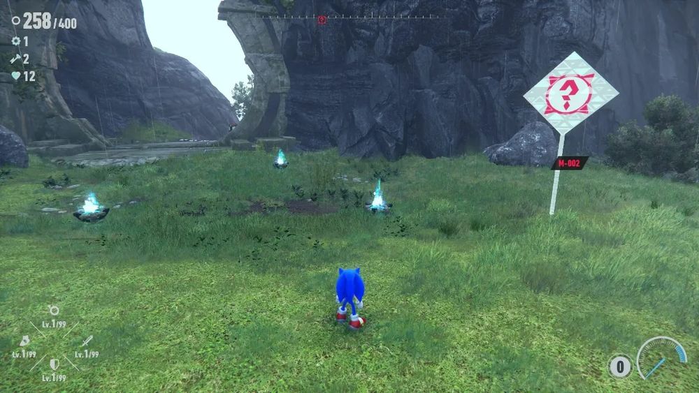 An in game screenshot from Sonic Frontiers (2022).