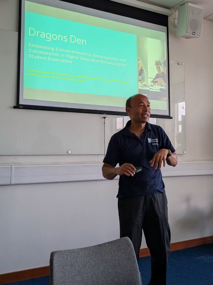 A seminar at the Queen Mary University of London Centre for Education Research by Dr Mohammed Meah from the University of East London on a Dragons' Den-style business project competition for biomedical engineering and medical physiology students.