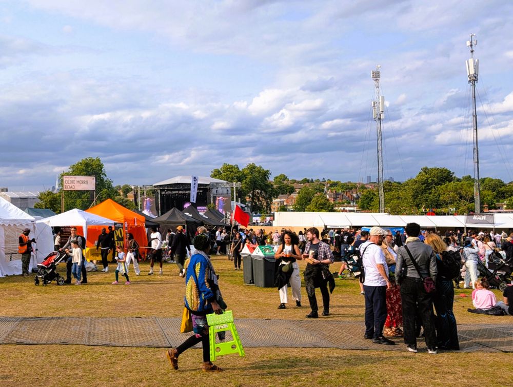 The stage, tents, and visitors at the Lambeth Country Show.