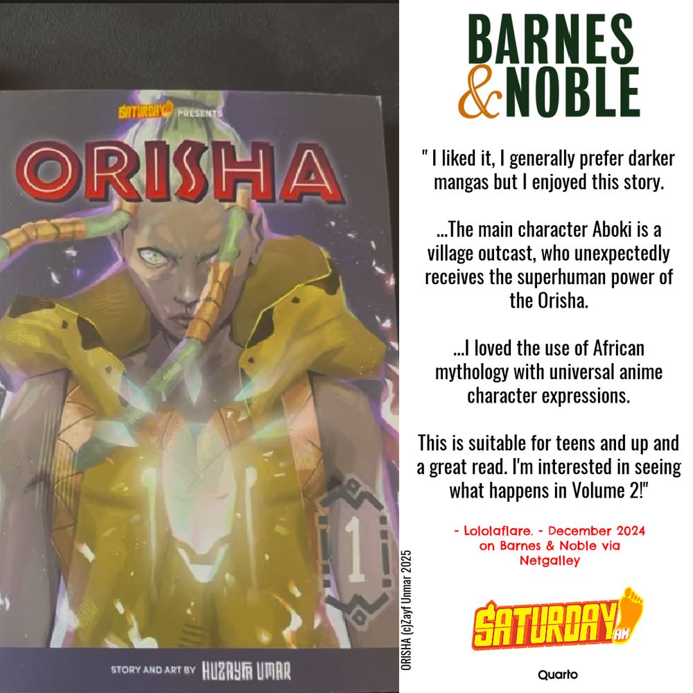 ORISHA VOL 1 by Zayf Umar brings AVATAR the Last Airbender vibes to Saturday AM's diverse manga multiverse.