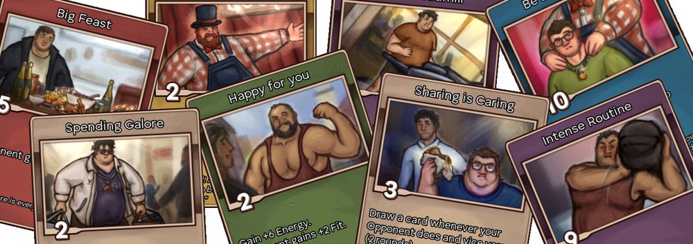 A collage of various cards 