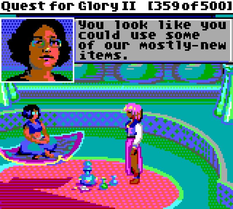 My girlfriend Maria wanted to be a shopkeeper in qfg2 #art #pixelart