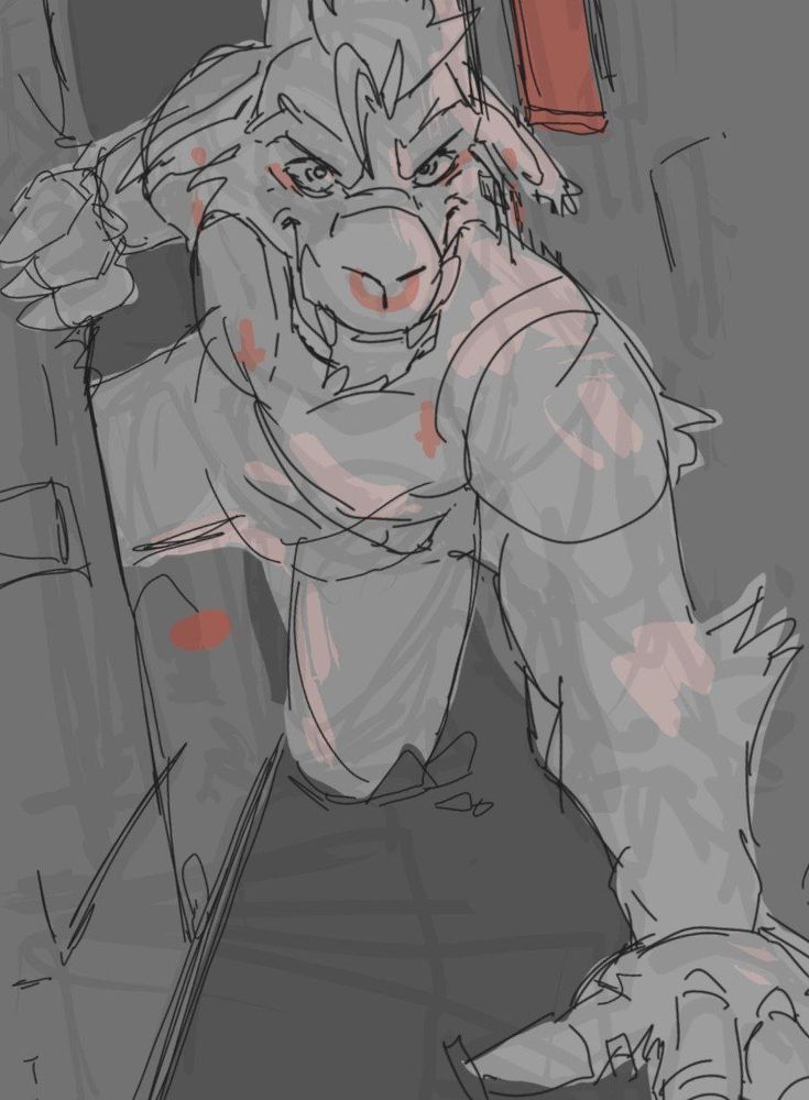 big goat crawling down a cramped alley to get you for evil goat man reasons 
