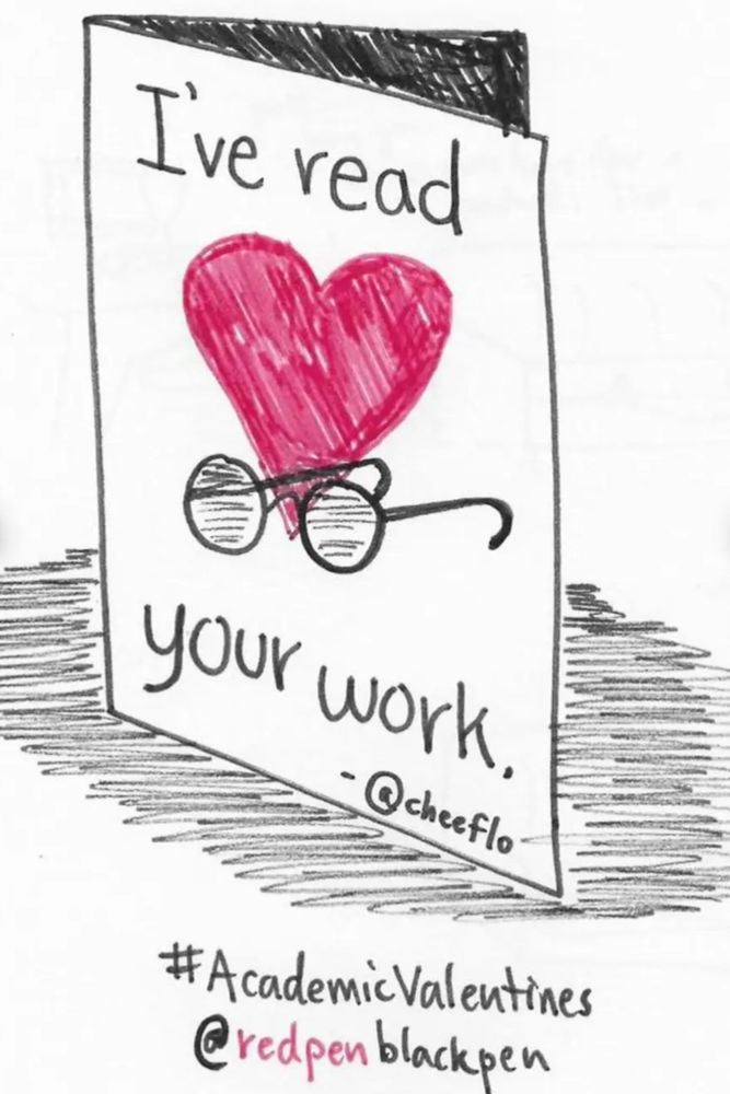 Redpenblackpen's valentine card with the text "I've read your work."