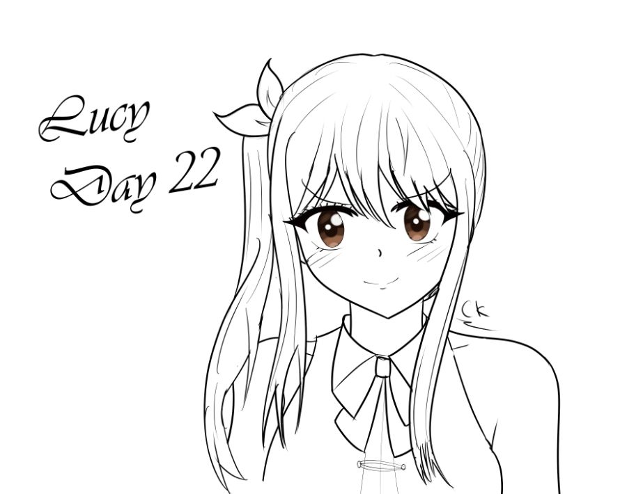 Lucy Heartfilia from Fairy Tale anime. Inktober drawing. 